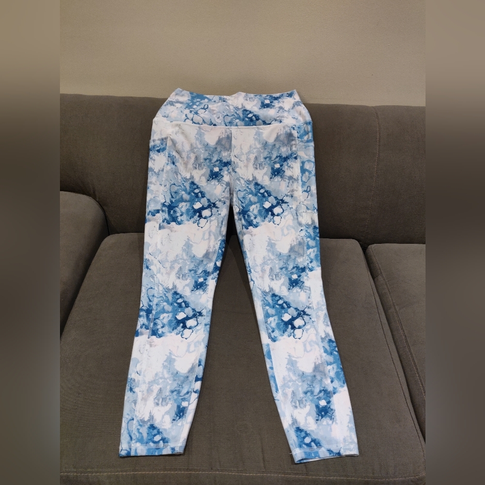 RBX Blue and White Pull On Leggings